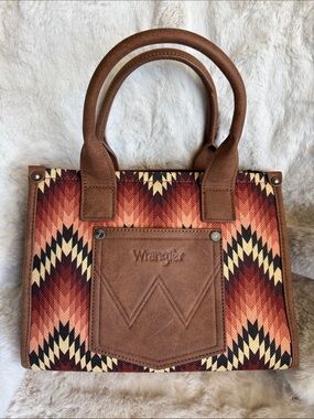 Wrangler Brown & Rust Southwestern Tote